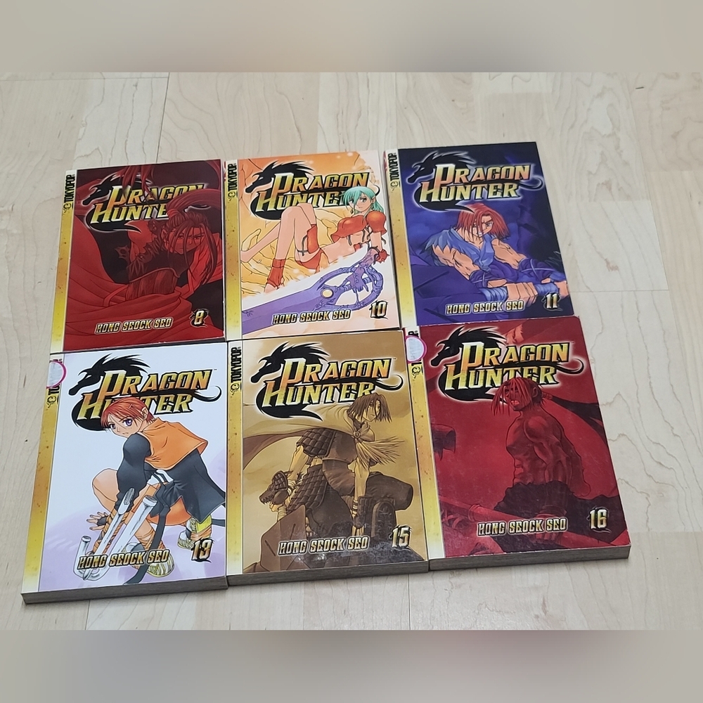 Dragon Hunter Manga Volumes 8, 10, 11, 13, 25, 16 books